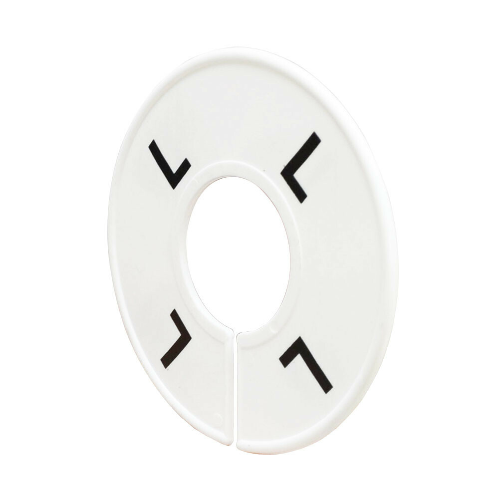 Set of 60 Pcs White Round Clothing Rack Size Dividers Plastic Hanger Ring XS-XXL