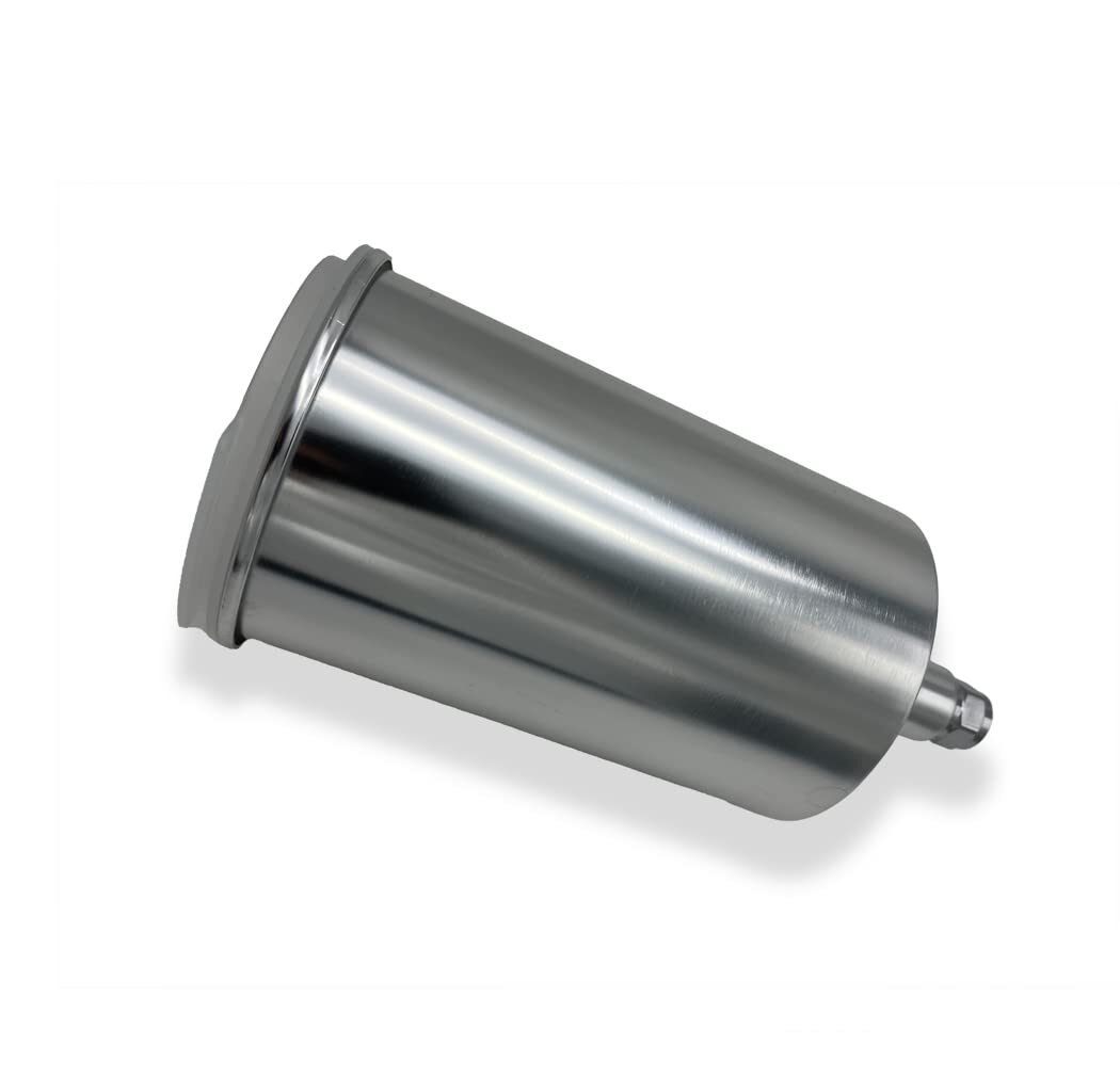 Aluminum Spray Gun Cup with Snug Fitting Press Fit Lid Size 1000CC/33.8 FL OZ