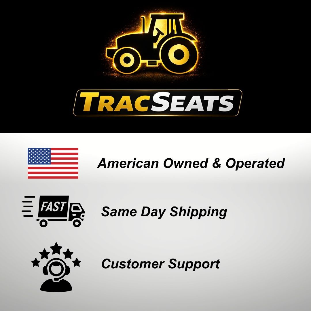 Trac Seats Universal Forklift Seat Replacement w/ Seat Belt – Tractor Skid Steer