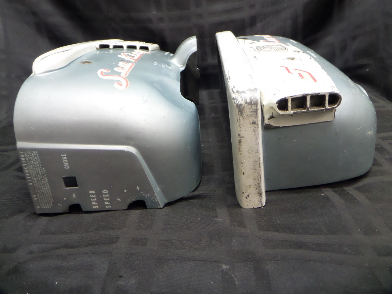1956 GALE SEA KING GG9002B 5HP LOWER COWLING 552714 552715 COVER OUTBOARD MOTOR