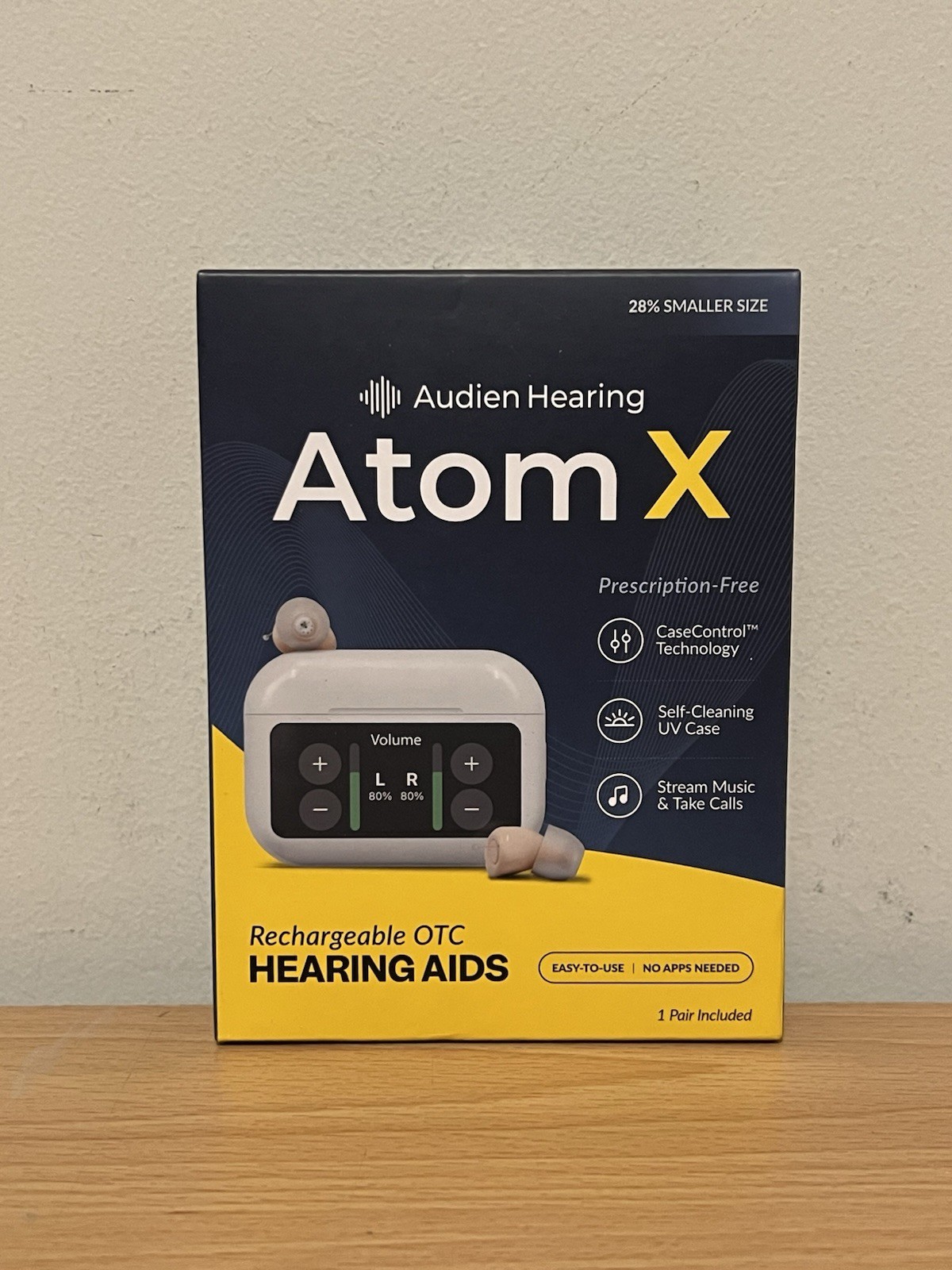 Audien Hearing  ATOM X -Rechargeable OTC Hearing Aids -NEWEST MODEL-BRAND NEW!!