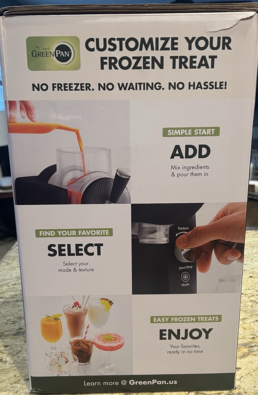 Greenpan Frost Ice Cream & Frozen Drink Maker, Licorice/Black