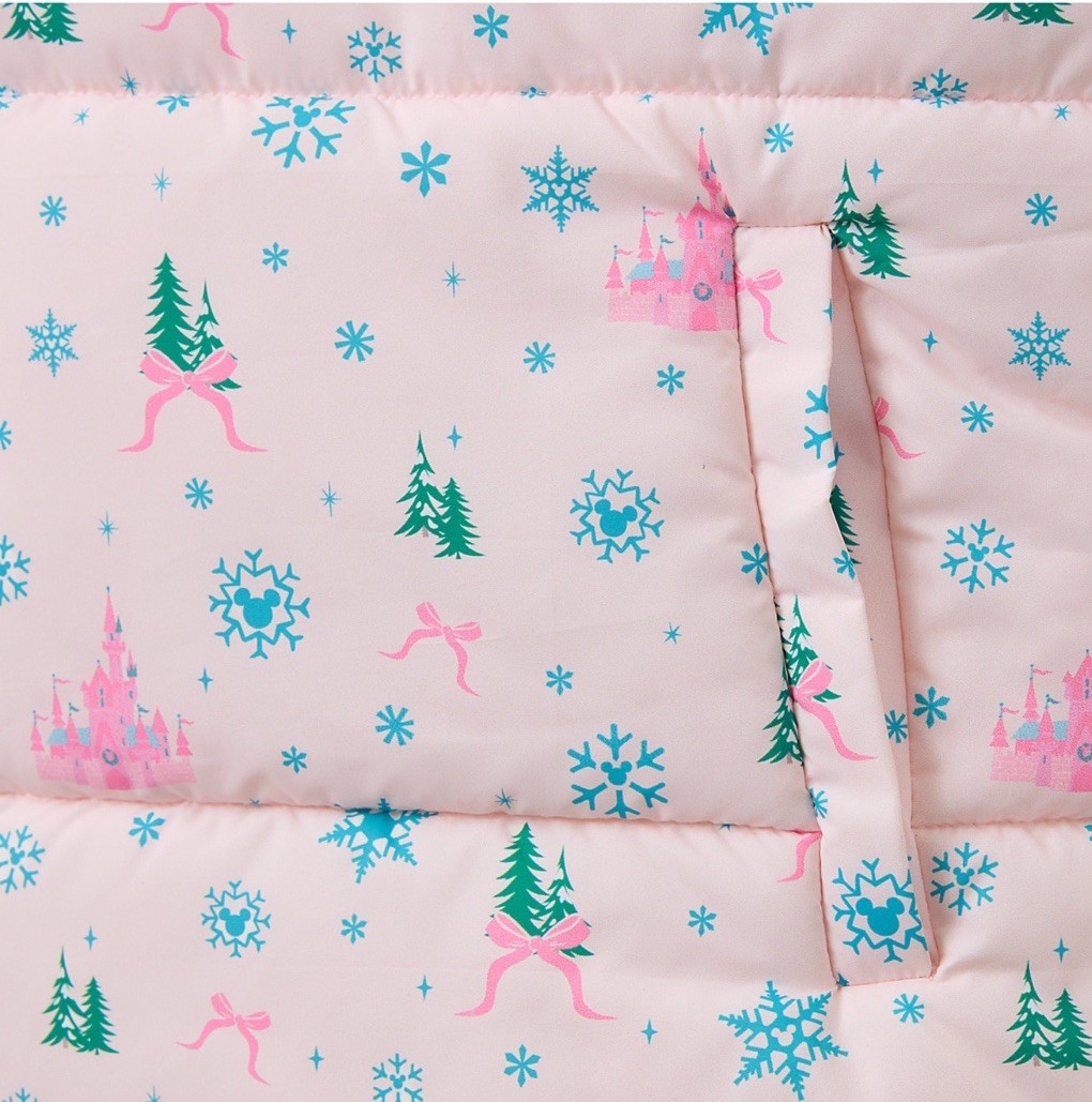 Disney Fantasyland Castle Holiday Puffer Vest Ladies Size M NWT