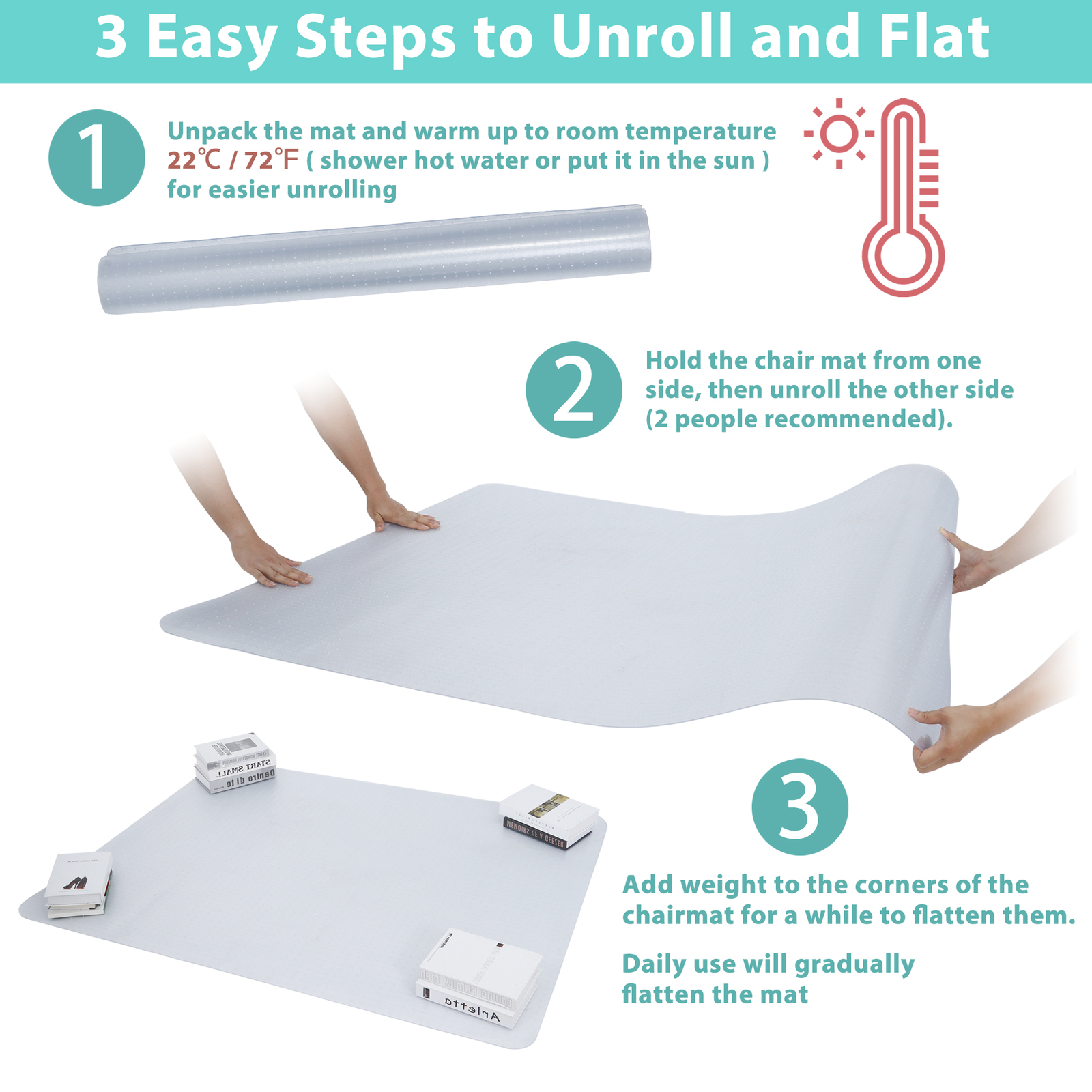 46" X 60" Office Mat Chair Mat Heavy Duty Carpets for Floor Rug Carpet Protector