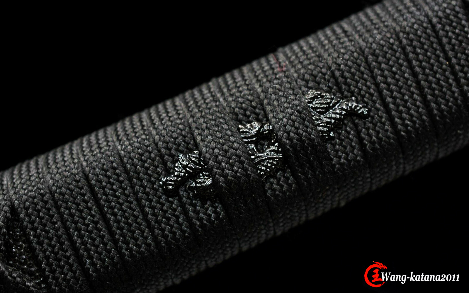 All Black Katana Damuscus Folded T10 Steel Functional Japanese Samurai Sword