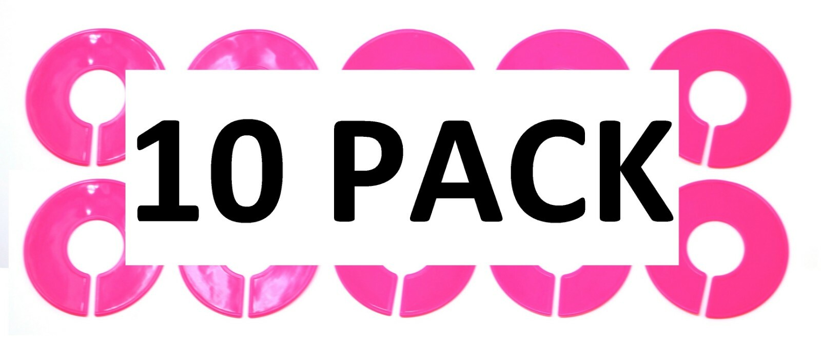 Pink Round Plastic Blank Rack Size Dividers - Multi-pack