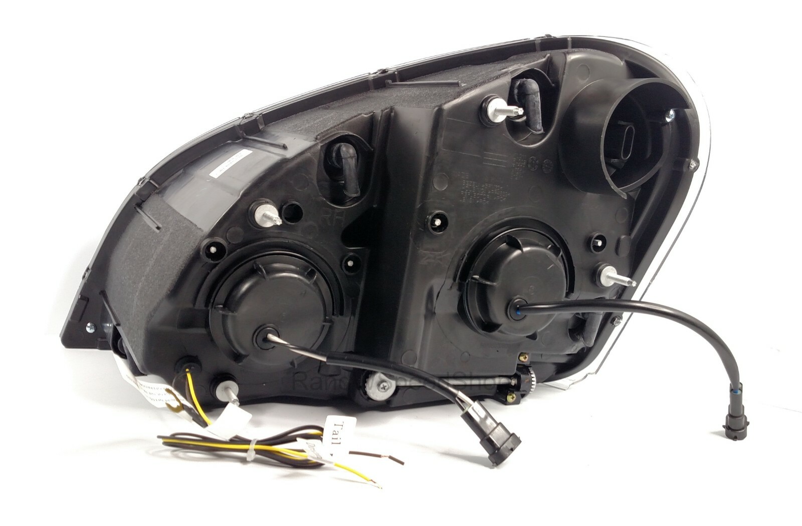 Pair Blackout Freightliner Cascadia Projection Headlights W/ Dual LED Lights