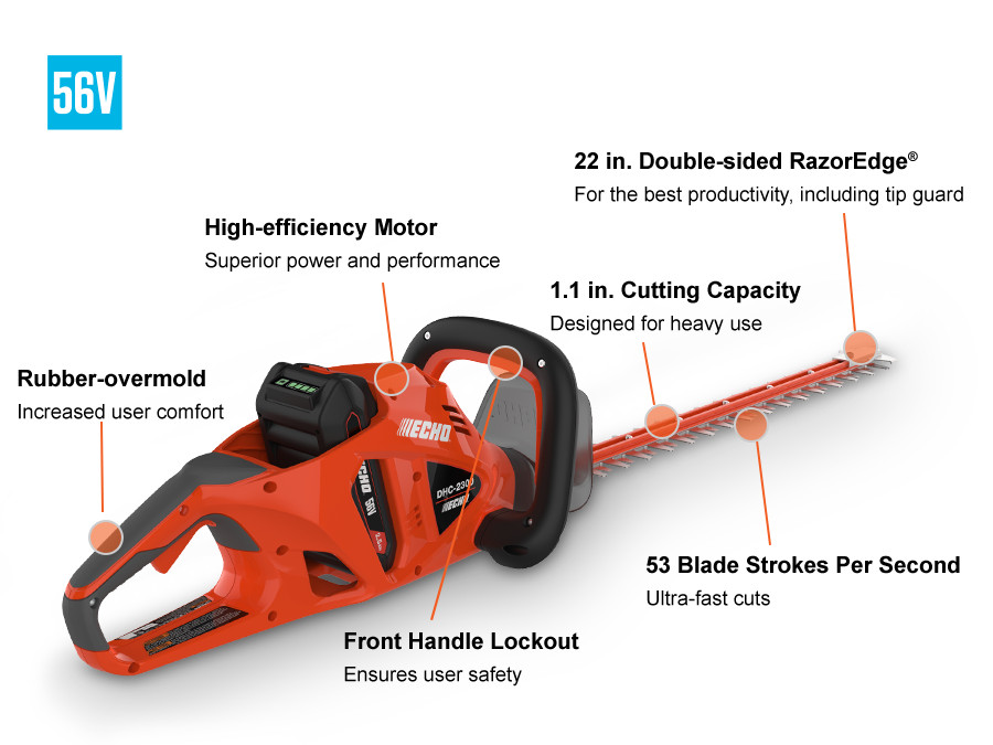 NEW ECHO eFORCE DHC-2300 56V BATTERY POWERED 22" Hedge Trimmer BARE TOOL ONLY