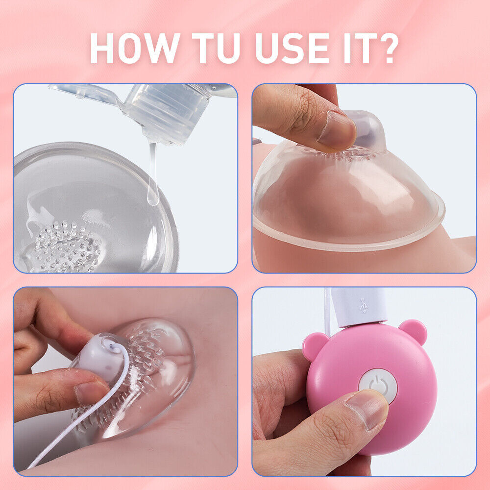 Breast Stimulator Pump Sucking Nipple Clit Vibrator Silicone Sex Toys For Women
