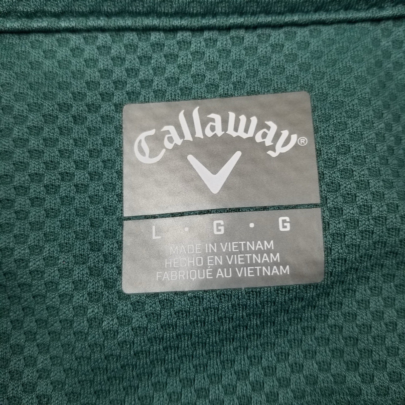 Men's Callaway Opti-Series 1/4 Zip Pullover Large Green