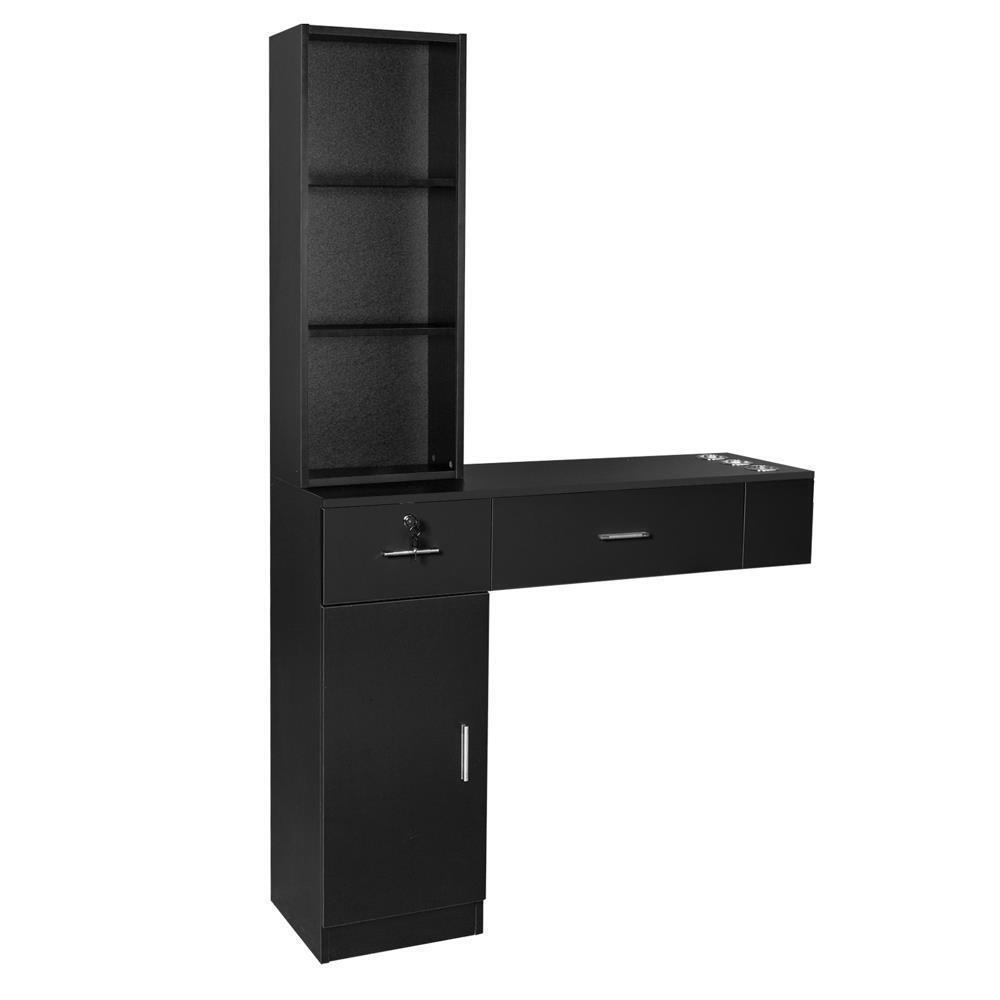 Barber Station, Wall Mount Salon Station for Hair Stylist Salon Spa Cabinets