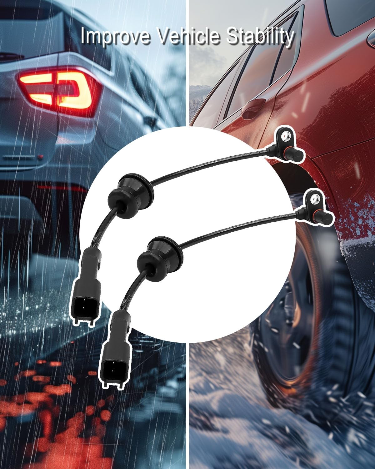 2Pcs Rear ABS Wheel Speed Sensor Fit for Chevy Equinox GMC Terrain 2010 2011 ...