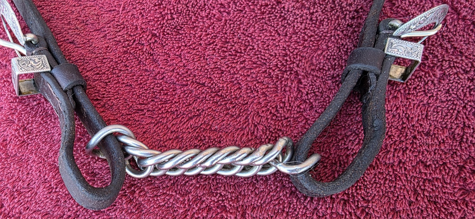 Vintage Victor's Custom Tack Silver &Bronze Headstall And Breast Collar Set MINT