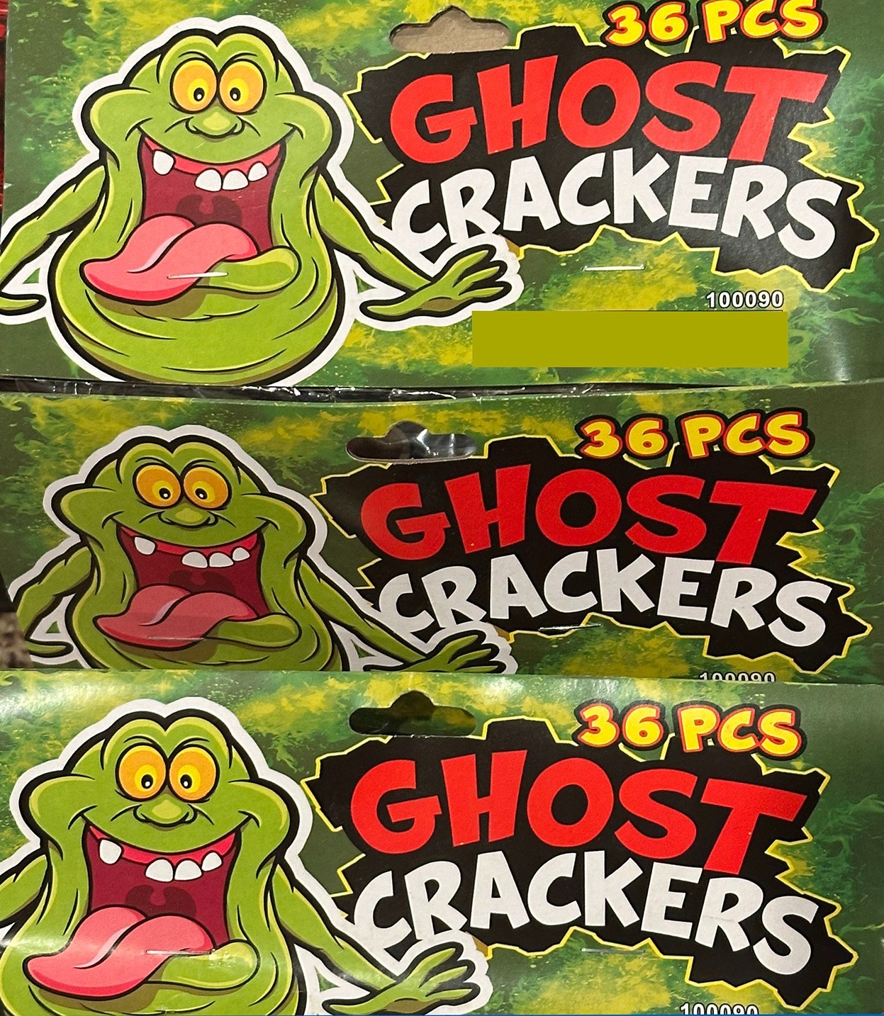 GHOST CRACKERS X3 - firecracker salute box label collectible HoLeeFook