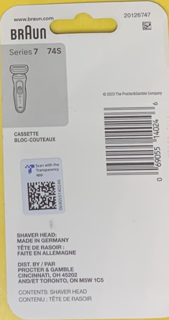 ⭐️ New/Sealed Braun Series 7 74S Electric Shaver Replacement Head Blade Cutter