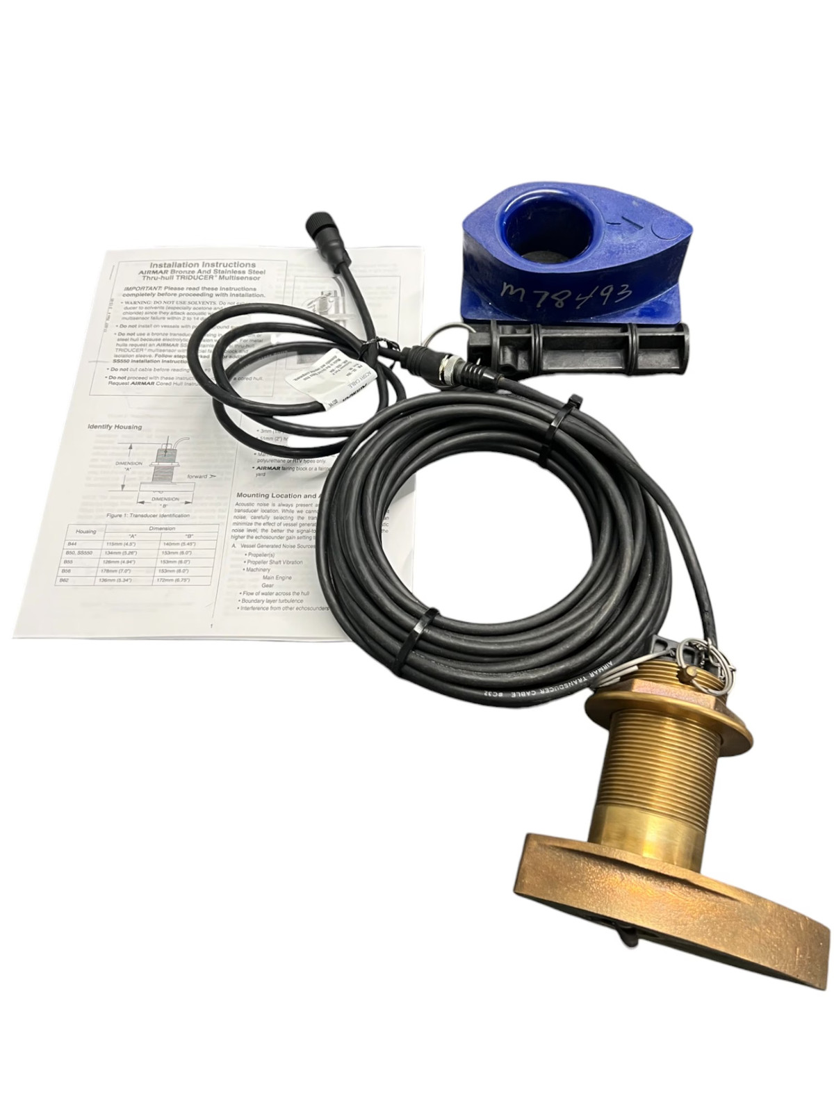 Furuno 520ST-MSA B44 Bronze Thru-Hull Transducer 50/200khz 10-Pin NEW f/DFF1 FCV