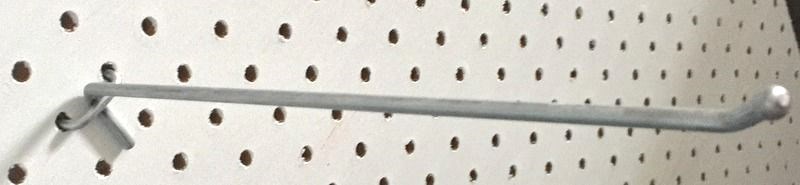 (20 PACK) USA Made 10" Metal Mega Peg Hooks For 1/8 & 1/4 Pegboard or Slatwall