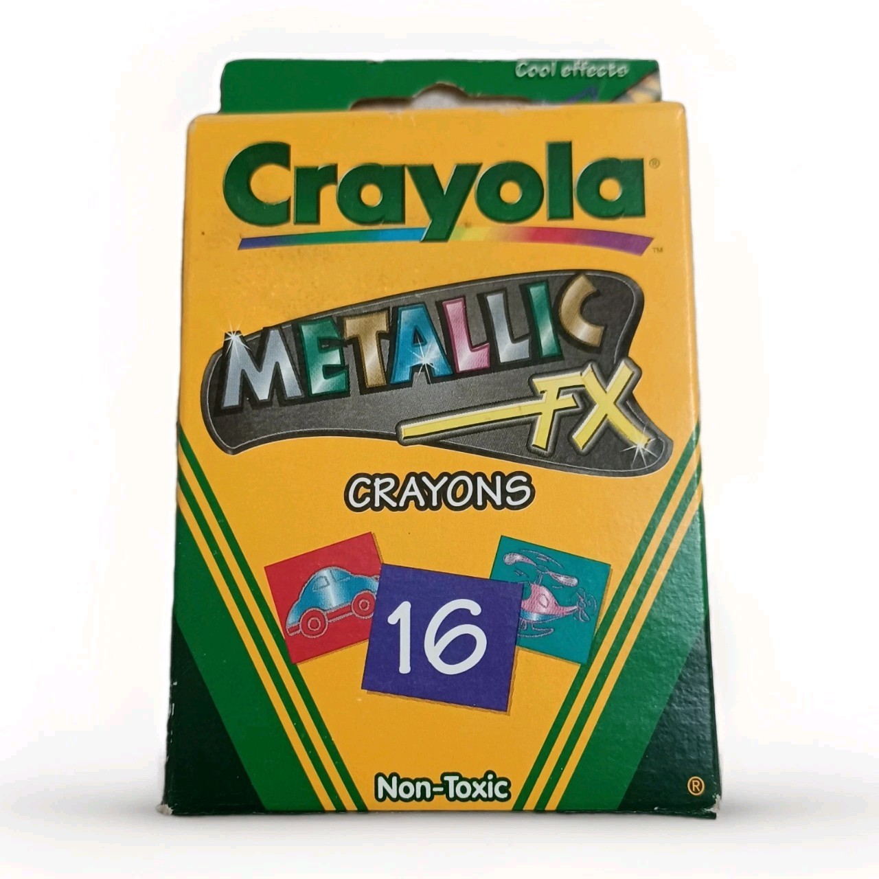 VTG Crayola Crayons Metallic Fx 16 New 2001 NOS non-toxic Binney & Smith