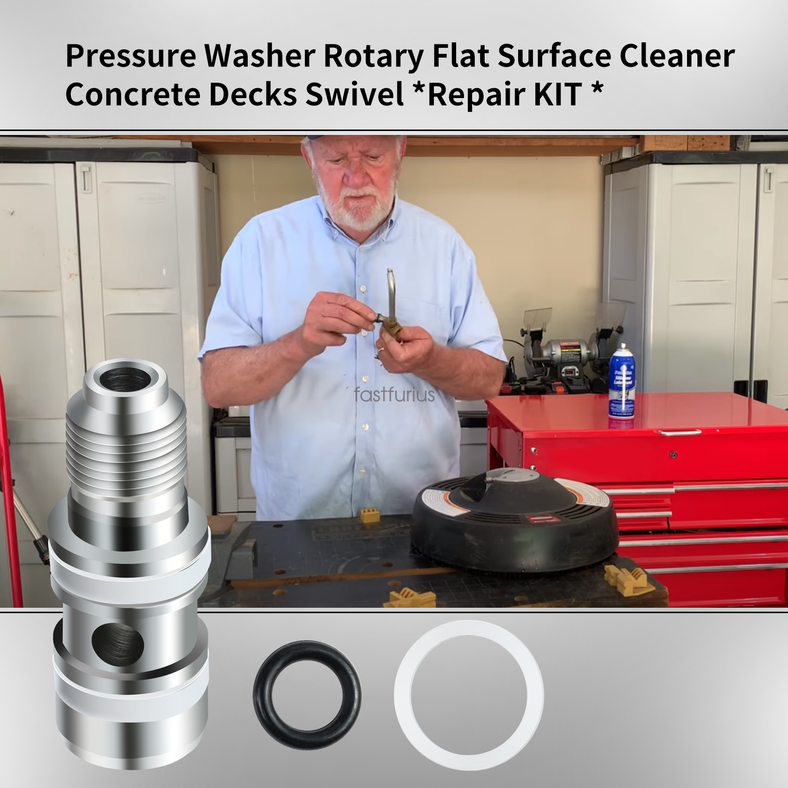 Rotating arm bearing For 12" - 15" Pressure Washer Rotary Flat Surface Cleaner