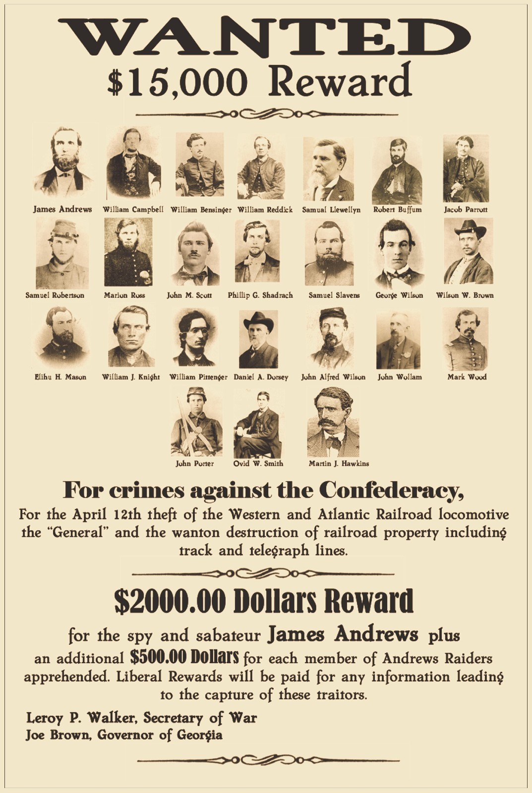 Great Locomotive Chase. The General. Georgia Railroad. Civil War Historical Map