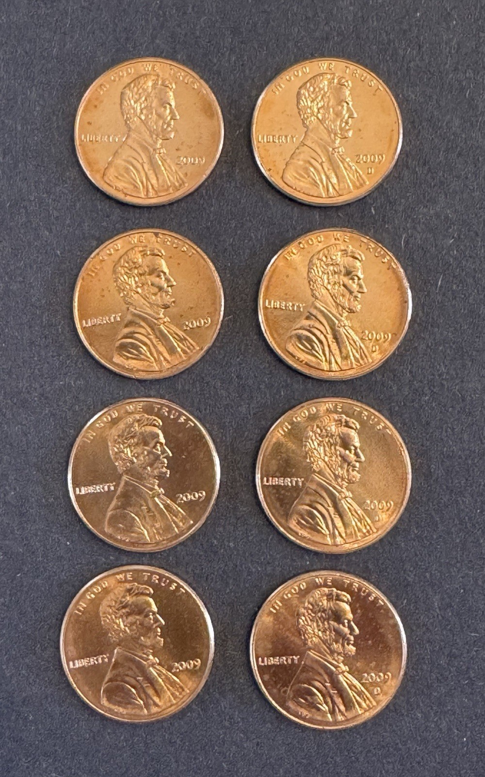 Complete Set Lincoln Bicentennial 2009 Cent Pennies from Mint Rolls P & D Mint