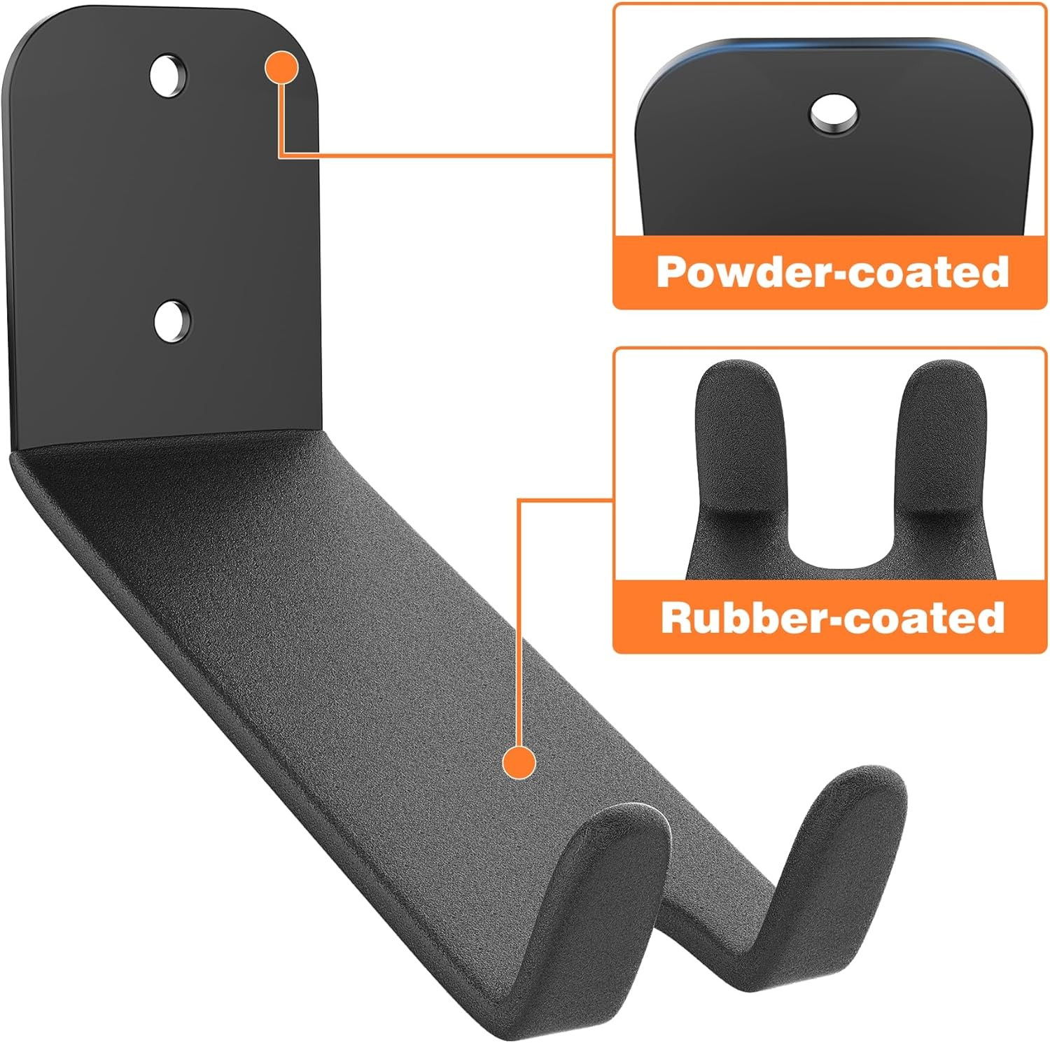 Wall-Mounted Bike Pedal Hanger, Heavy Duty Horizontal Bike Rack for Garage Wall,