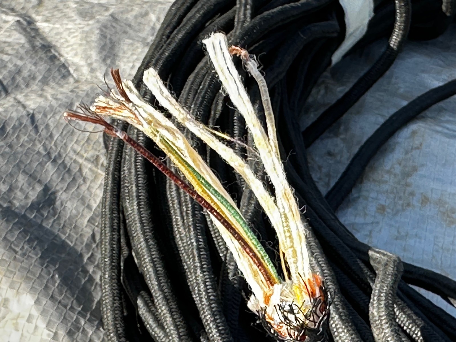 1 meter Siemens 1930s 4-Core Fabric Cable 22AWG Copper Berlin Rare