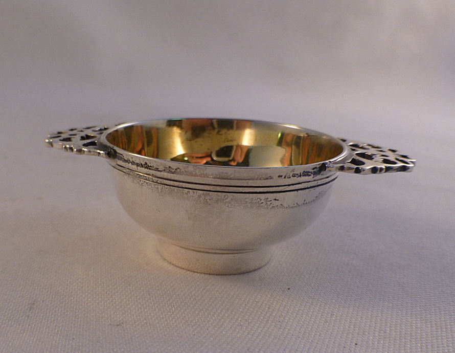 English Sterling London 1893 Salt Cellar(s) W/ Reticulated Handles