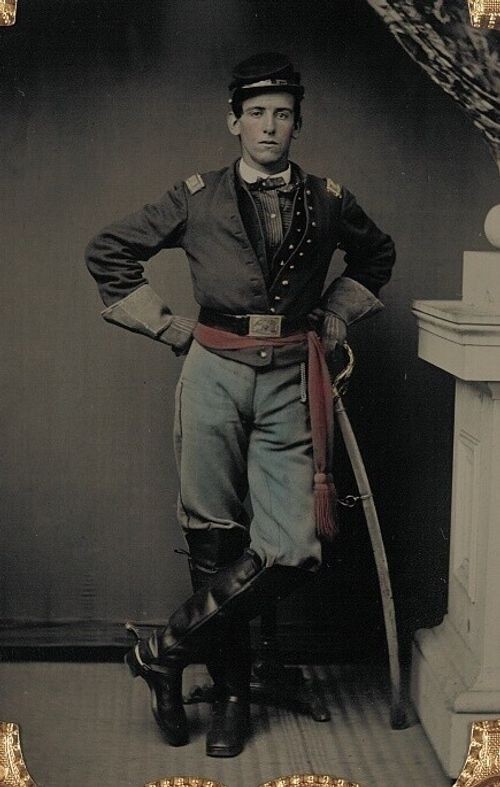 Black Leather Boots with Knee Flap Size 11 - Civil War