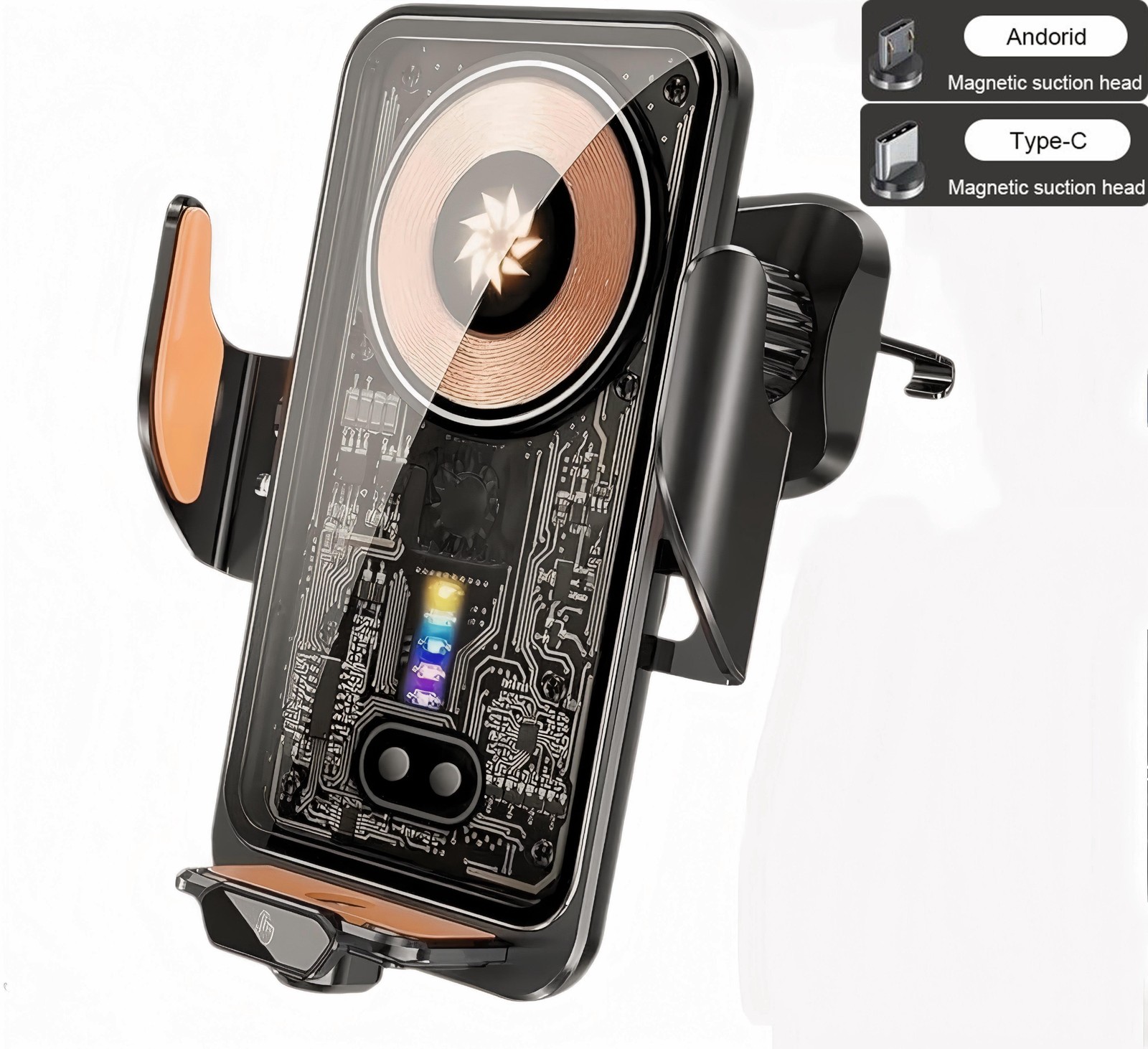 66W Fast Wireless Car Charger Automatic Clamping Mount Air Vent Phone Holder US