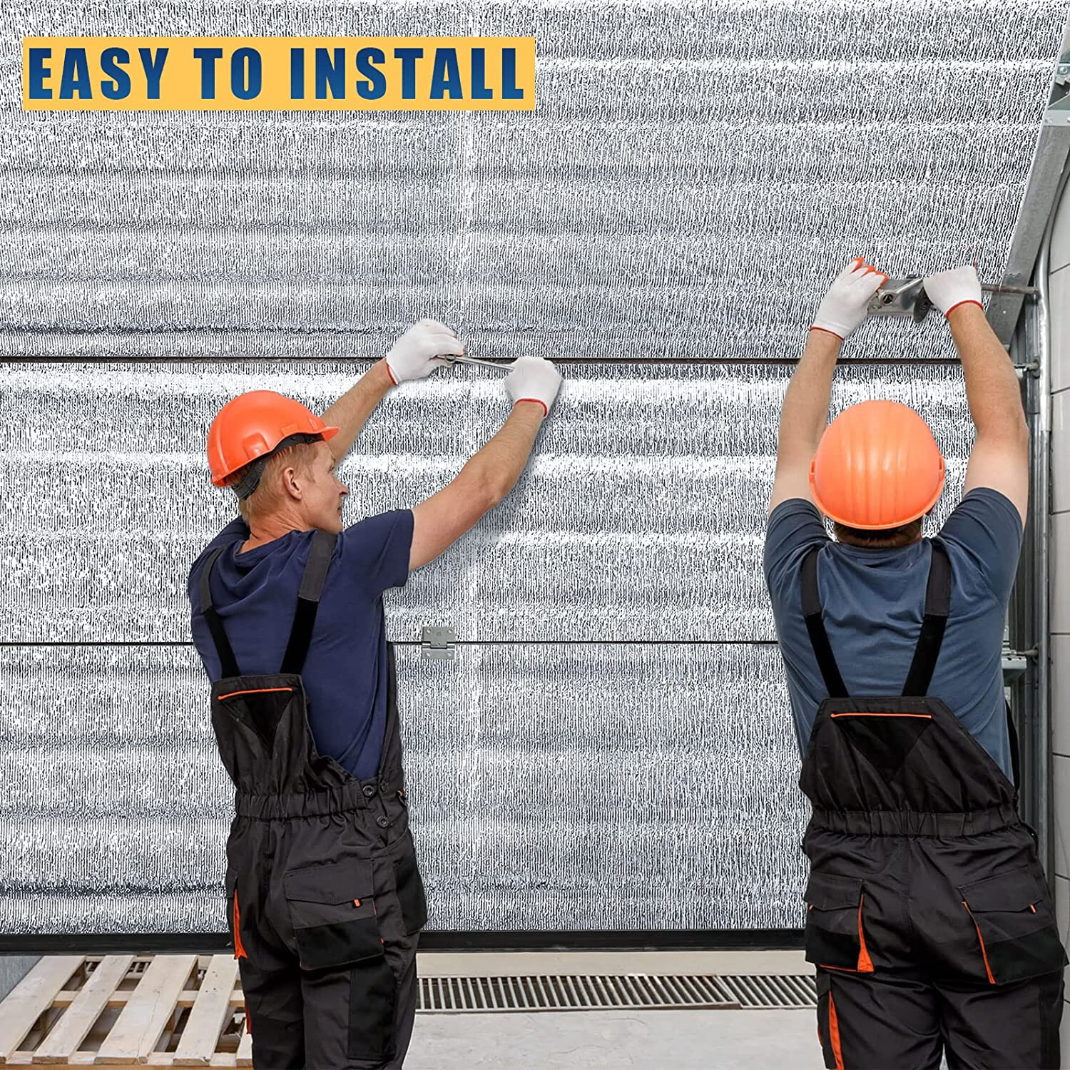 GARAGE DOOR INSULATION KIT PRE-CUT 16 PIECES 24"X48" R8.9 6MM + HEAVY DUTY TAPE