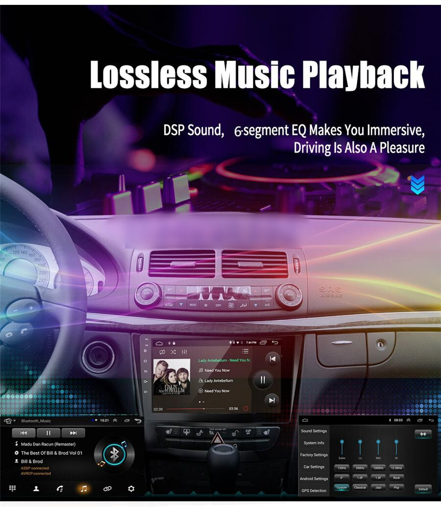 9in Car Multimedia Player SWC RDS Fit For Mercedes-Benz G-Class W463 2001-2008