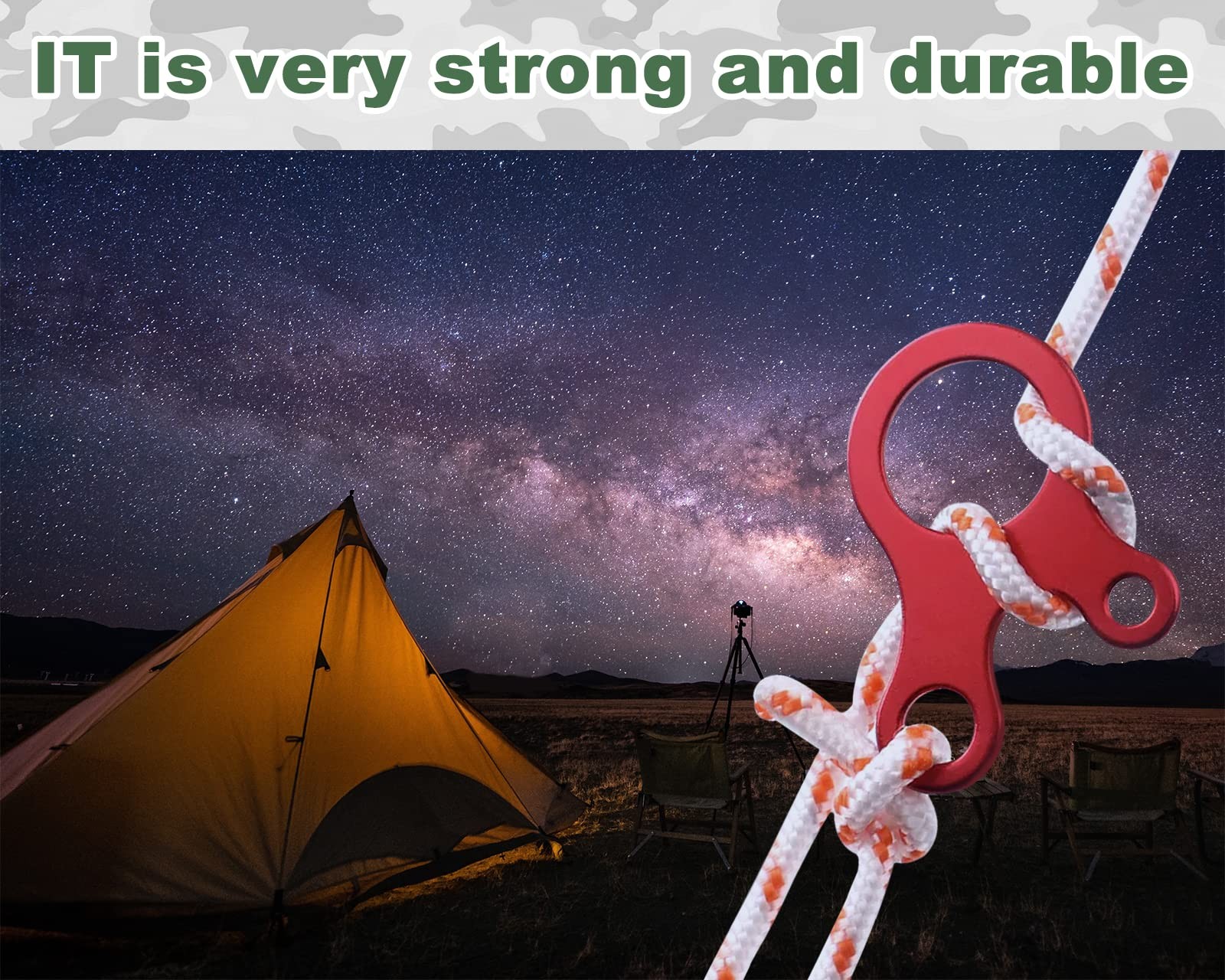 Aluminum Guyline Tensioner 20 Pieces Rope Tensioner for Outdoor Tent Camping