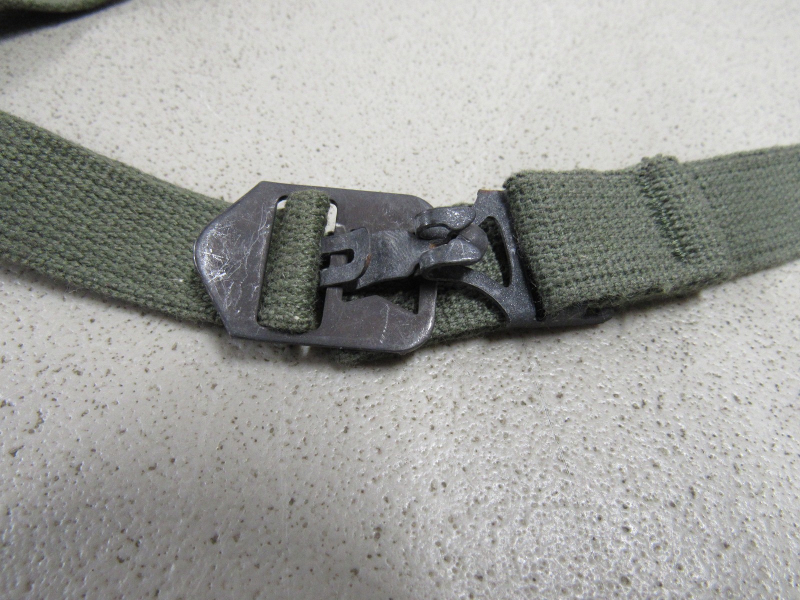 US Vietnam Era M1 Helmet Chinstrap Cotton Webbing OD Green Type 1 UnMarked RUST