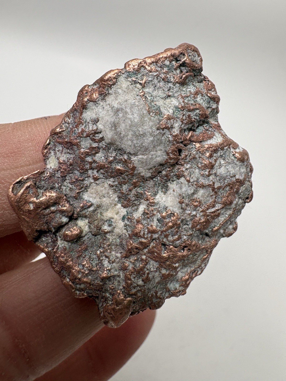 Pure Copper Rock Nugget Native Mineral Display Jewelry Specimen Upper Michigan