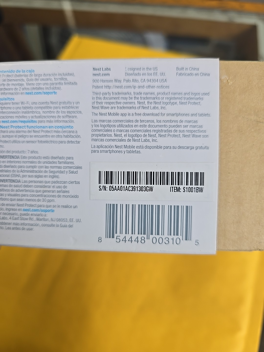 Nest Protect Smoke and Carbon Monoxide Alarm Smart Sensor