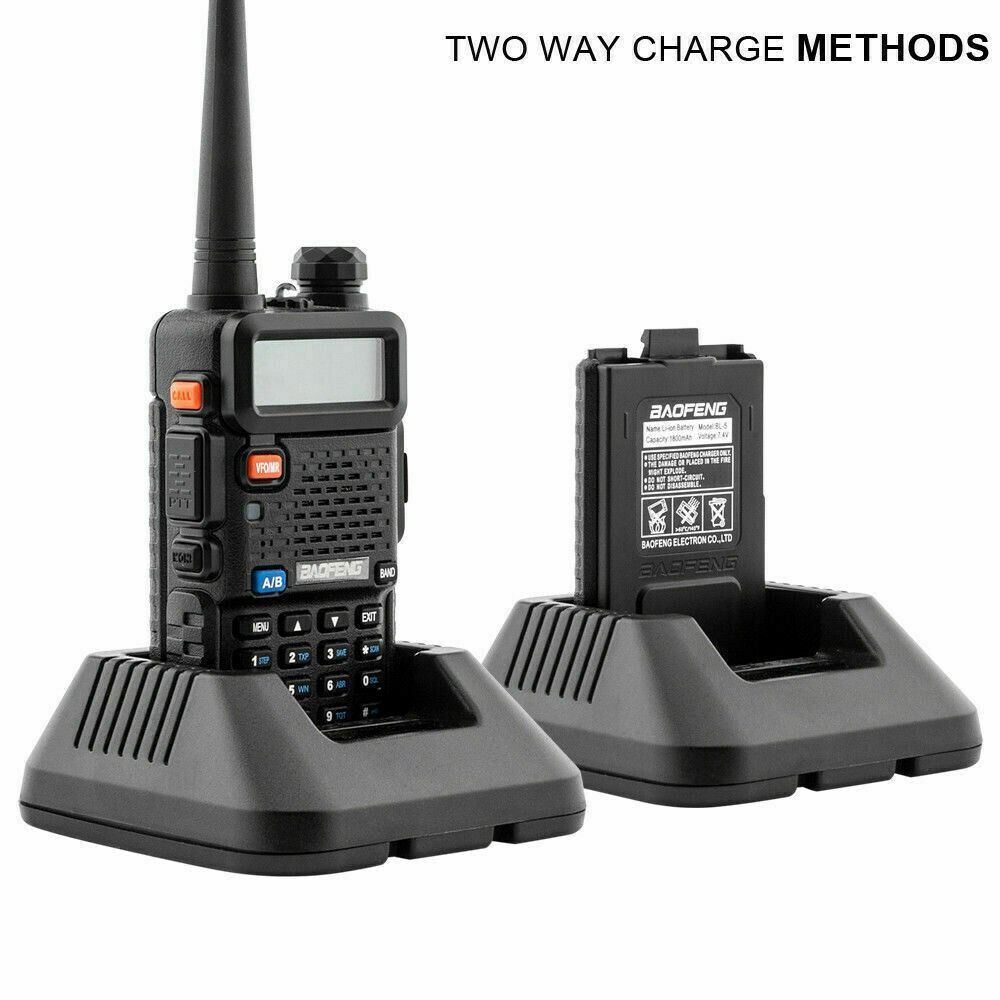 Baofeng UV-5R VHF UHF Dual-Band FM Ham 5W Portable Two-way Radio Walkie Talkie
