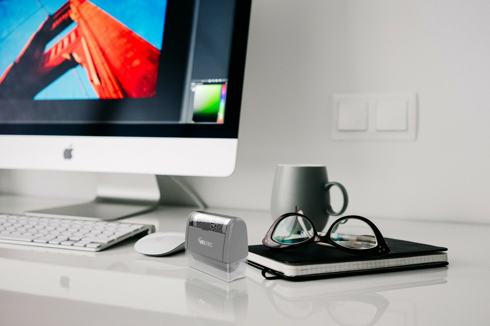 Veltec Identity Protection Anti-Theft Roller Guard Stamp w/ FREE 3 Pack Refills