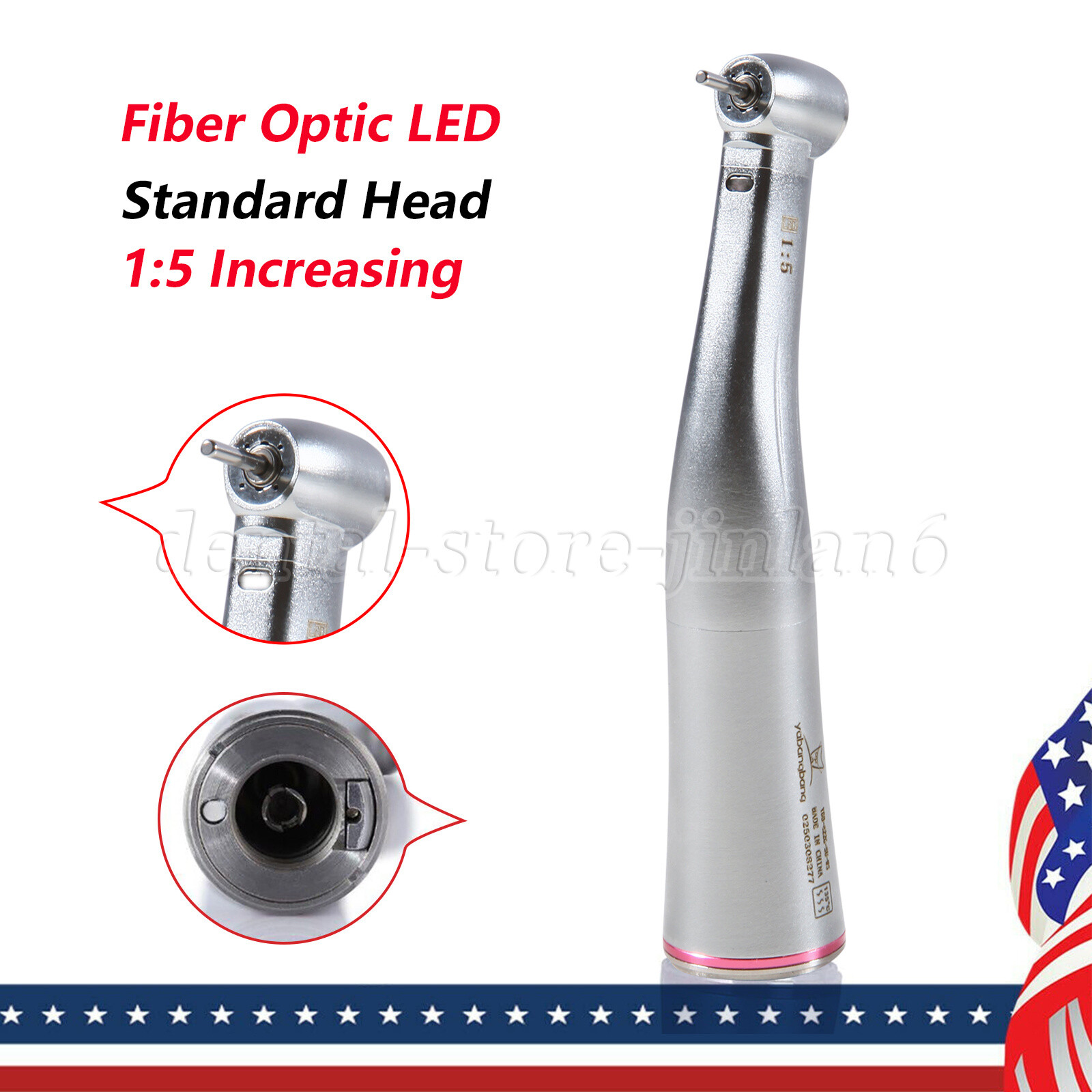 NSK Style Dental Brushless LED Electric Micro Motor 1:1 1:5 1:4.2 Handpiece USA