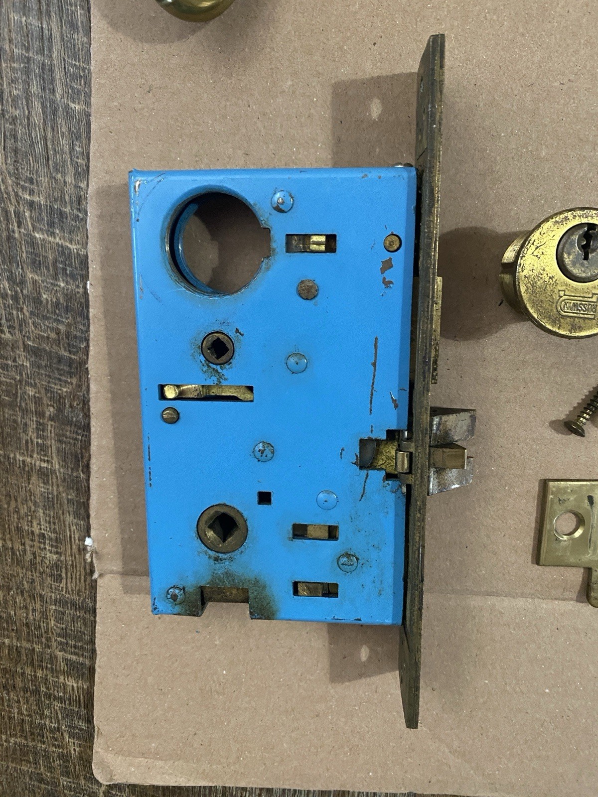 Vintage Brass Baldwin Entry Mortise Lock Set Springfield Estate Collection 1970s