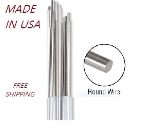 Ortho Retainer Wire Round Straight Lengths 14" Stainless Steel Dental Wires 50pk