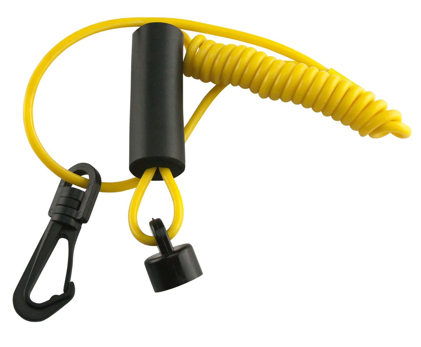 SeaDoo Clip-on Non DESS High-Vis Yellow Lanyard Safety Tether Key Floating