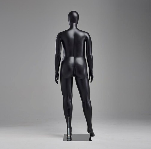 Female Plus Size Matt Black Plastic Unbreakable Mannequin Display #PS-FPLUSEGB
