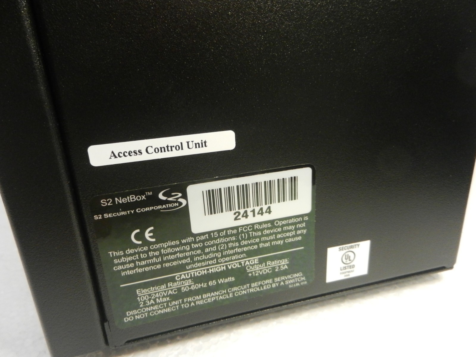 S2 SECURITY NetBOX * * Access Control CABINET Network Node 091447 Access Blades