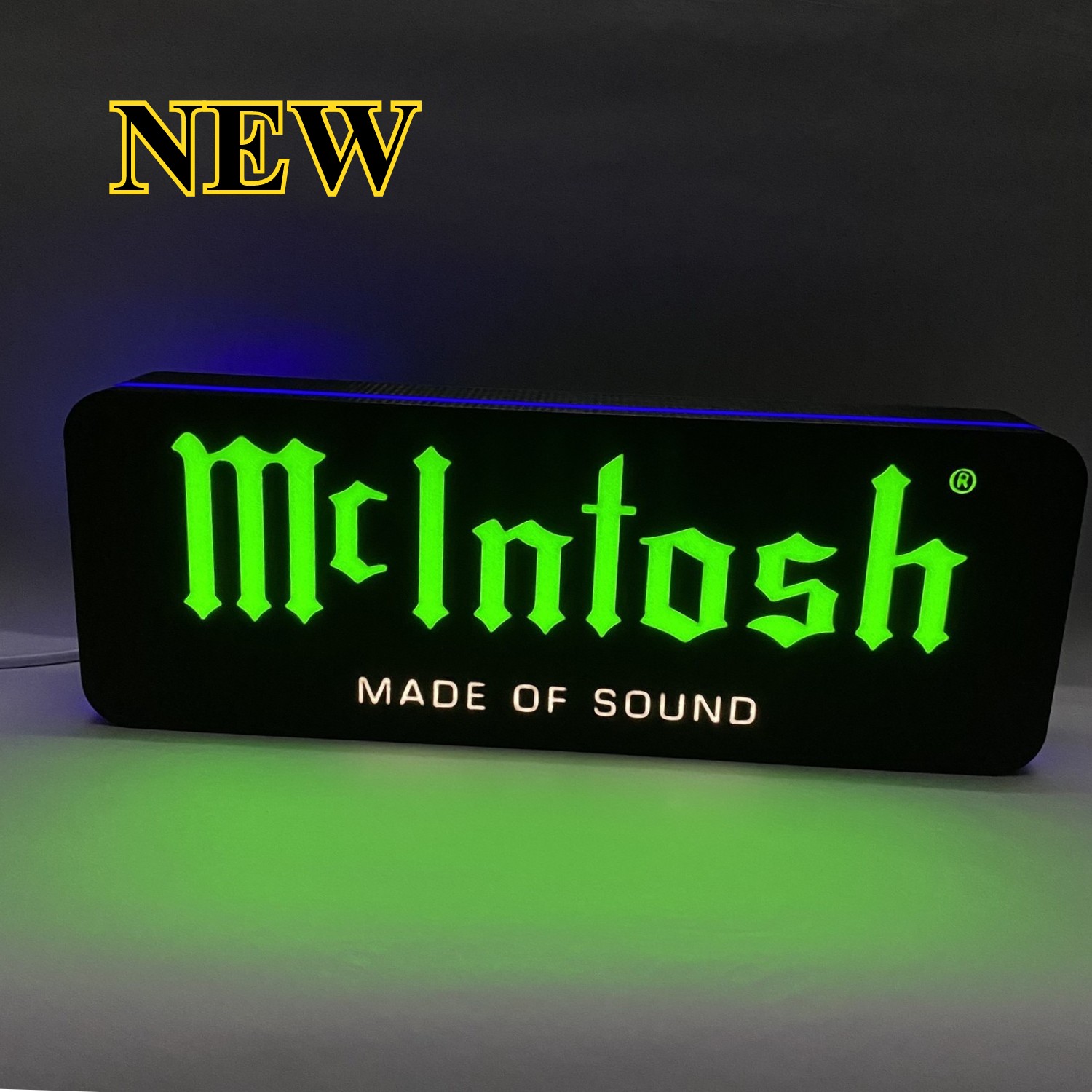 USB LED Lamp Neon Sign 9 Inch McIntosh 3D Printed Light Box Audio Theme Light-Up