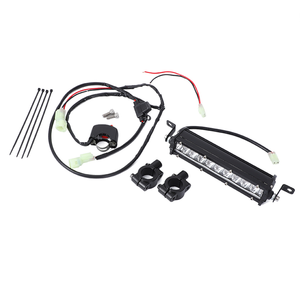 Led Headlight Light Bar Lighting Kit Driving Lamp For 7/8” Handlebars Dirt Bike