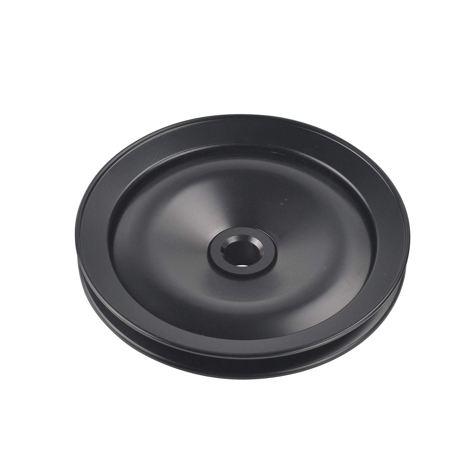 Black 1 Groove Power Steering Pump Pulley For GM Chevy Saginaw V-Belt Key Way