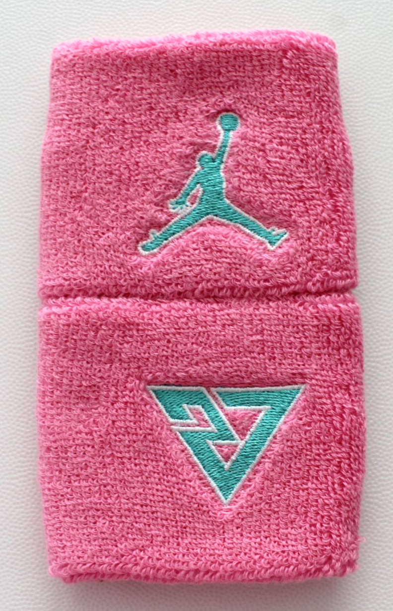 Nike MLB Wristbands Baseball Player #27 Vladimir Guerrero Pink Glow/Washed Teal