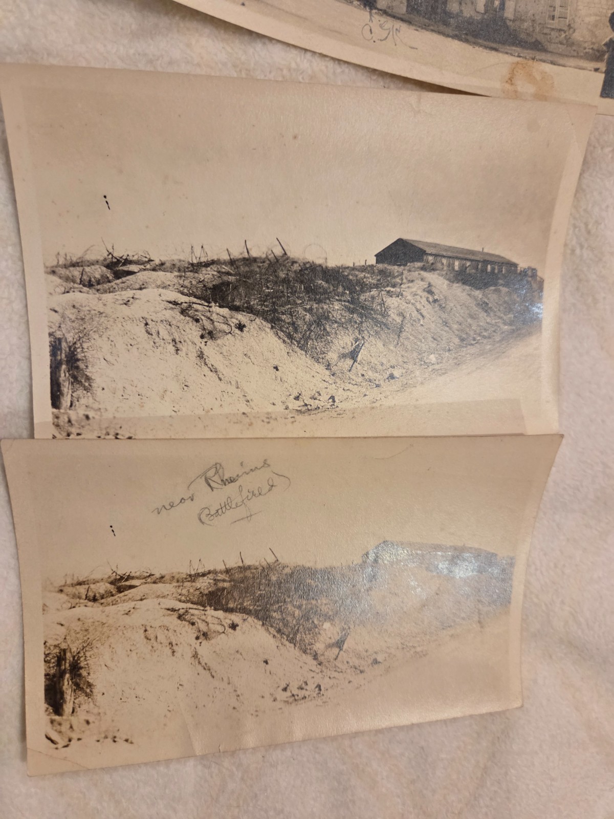 WWI Orig.PHOTOS Vintage RPPC Post Card LOT OLD 1910s German Ruins