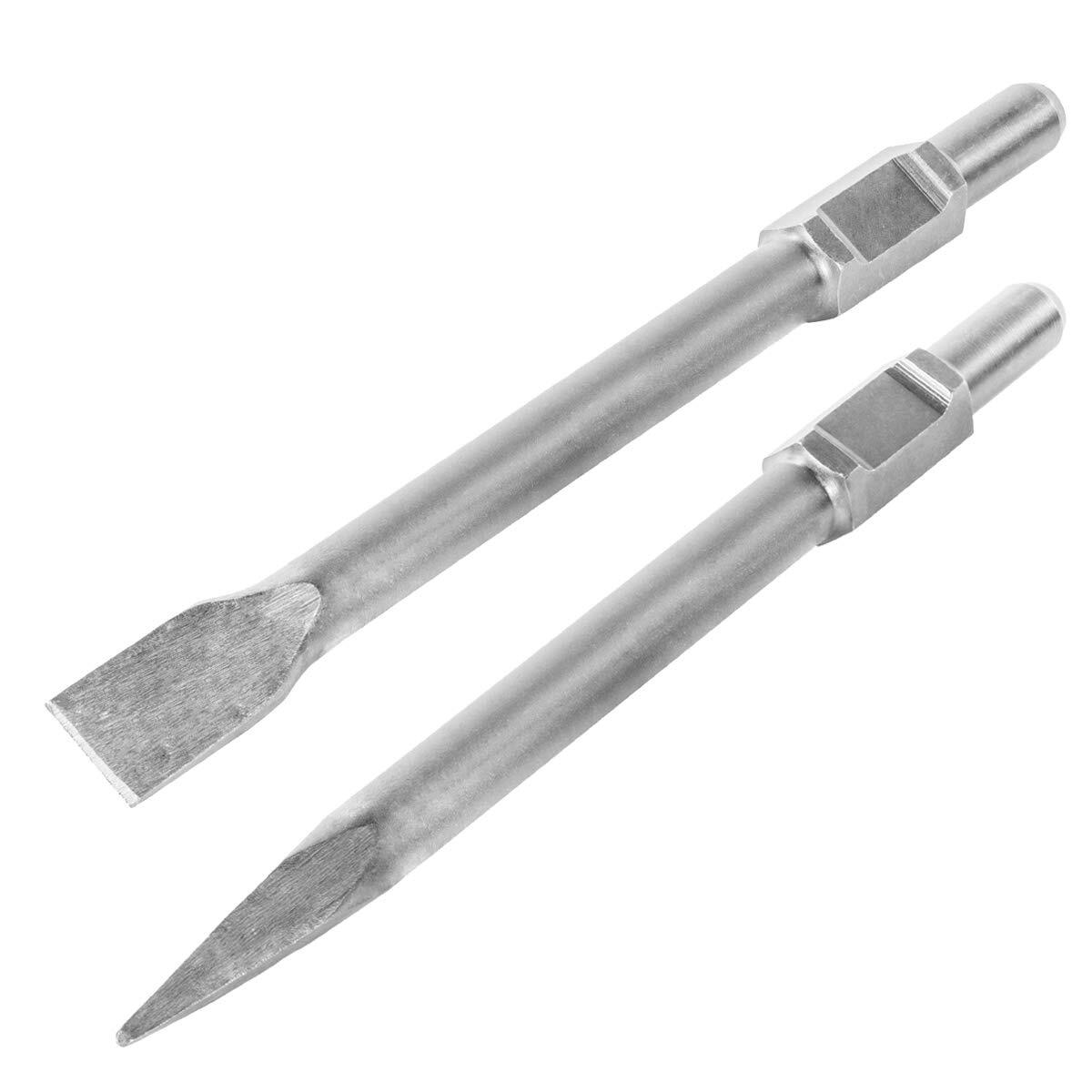 2200W Electric Demolition Jack Hammer Heavy Duty Concrete Breaker 2 Chisel Set